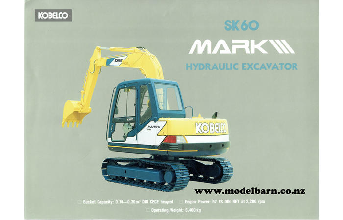 Kobelco SK60 Mark III Excavator Brochure