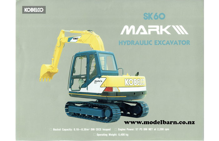 Kobelco SK60 Mark III Excavator Brochure