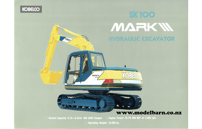 Kobelco SK100 Mark III Excavator Brochure