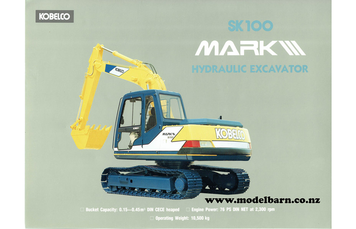 Kobelco SK100 Mark III Excavator Brochure