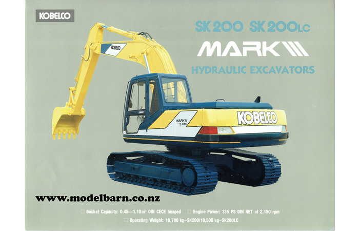 Kobelco SK200 & SK200LC Mark III Excavators Brochure