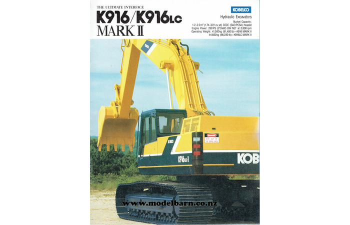 Kobelco K916 & K916LC Mark II Excavators Brochure