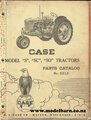 Case S, SC, SO Tractors Parts Catalogue Book
