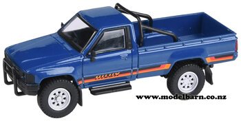 1/64 Toyota Hilux Single Cab (1984, Medium Blue)-toyota-Model Barn