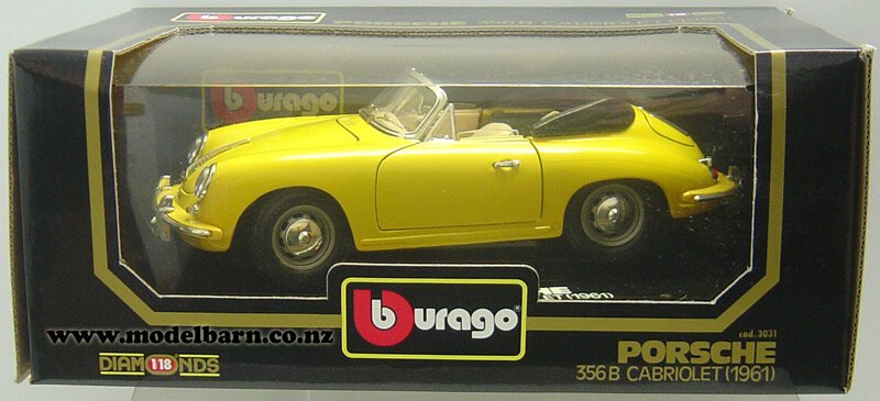 1/18 Porsche 356 B Cabriolet (1961, yellow) - Vehicles-Porsche