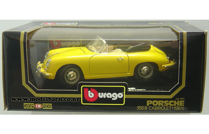 1/18 Porsche 356 B Cabriolet (1961, yellow)
