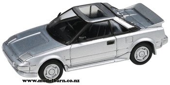 1/64 Toyota MR2 Mk I (1985, Super Silver Metallic)-toyota-Model Barn