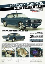 Classic Carlectables Ford Pony Mustang (1966, Nightmist Blue) A4 Shop Poster-model-catalogues-Model Barn