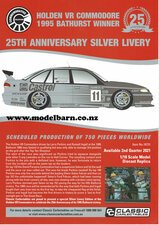 Classic Carlectables Holden VR Commodore Bathurst 1995 A4 Shop Poster-model-catalogues-Model Barn