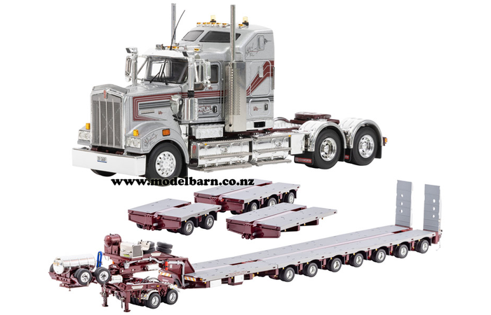 1/50 Kenworth T909 with Drake 2x8 Dolly & 12x8 Low Loader Combo "Patlin"