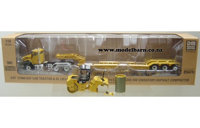 1/50 CAT CT660, Low Loader & CB-534D Roller Set (damaged