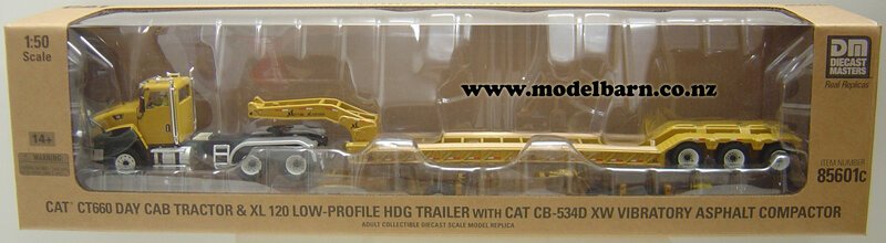 1/50 CAT CT660, Low Loader & CB-534D Roller Set (damaged