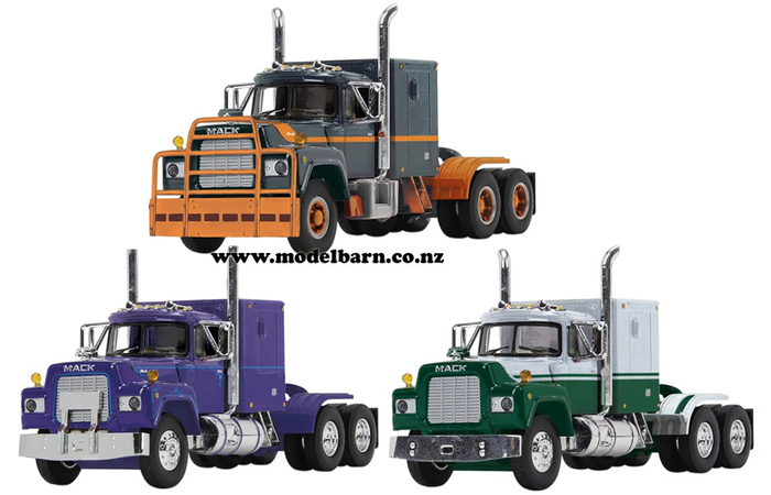 1/64 Mack R Prime Movers Set of 3 (grey, blue, green)