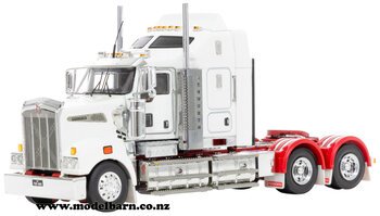 1/50 Kenworth T909 Prime Mover (White & Red)-trucks-and-trailers-Model Barn