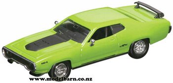 1/43 Plymouth GTX (1971, lime green & black)-plymouth-Model Barn