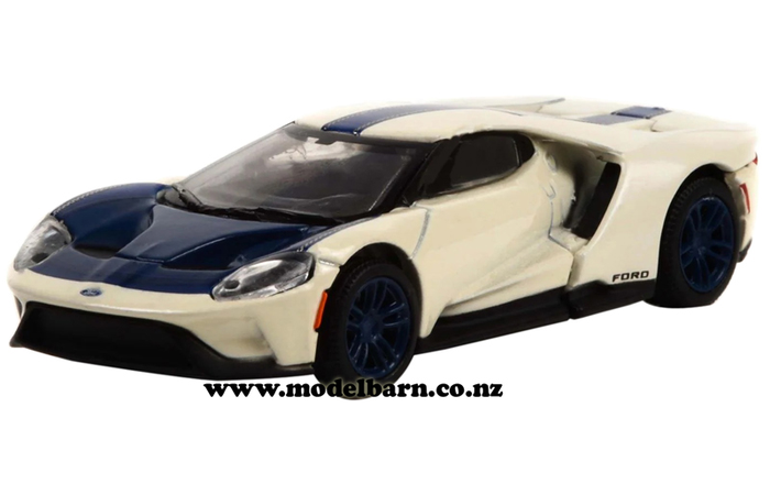 1/64 Ford GT (2022, white & blue)