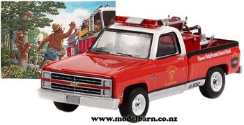 1/64 Chev C20 Pick-Up Fire Engine (1984, red)-chevrolet-and-gmc-Model Barn