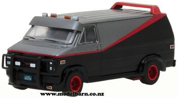 1/64 GMC Vandura Van (1983, black & grey) "The A Team"-chevrolet-and-gmc-Model Barn