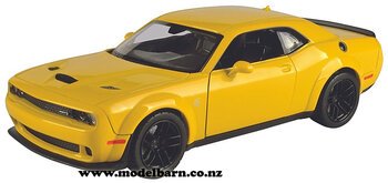 1/24 Dodge Challenger SRT Hellcat (2018, yellow)-dodge,-ram-and-srt-Model Barn