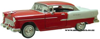 1/24 Chev Bel Air Coupe (1955, red & white)-chevrolet-and-gmc-Model Barn