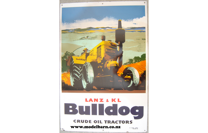Lanz & KL Bulldog Enamel Sign (610mm x 915mm)