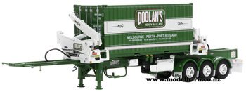 1/50 O'Phee Boxloader Side Loader Trailer with Container "Doolan's"-trailers,-containers-and-access.-Model Barn