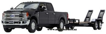 1/50 Ford F-250 Super Pick-Up & Oxford Tandem Trailer (black)-ford-Model Barn