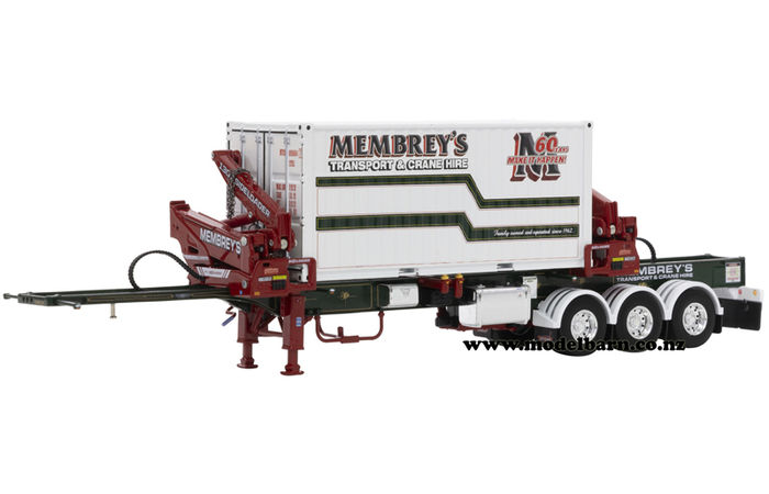 1/50 O'Phee Boxloader Side Loader Trailer with Container "Membrey's"