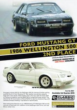 Classic Carlectables Ford Mustang GT "Wellington 500 1986" Poster-model-catalogues-Model Barn