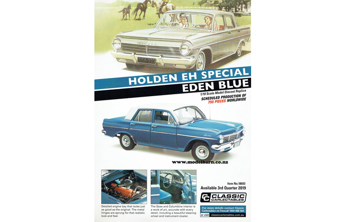 Classic Carlectables Holden EH Special Sedan (Eden Blue) Poster