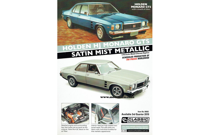 Classic Carlectables Holden HJ Monaro GTS Sedan (Satin Mist Metallic) Poster