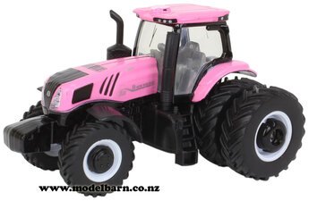 1/64 New Holland Genesis T8.380 with Rear Duals (pink)-new-holland-Model Barn