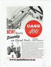 Case 400 Tractor Newspaper Advert Brochure-case-Model Barn