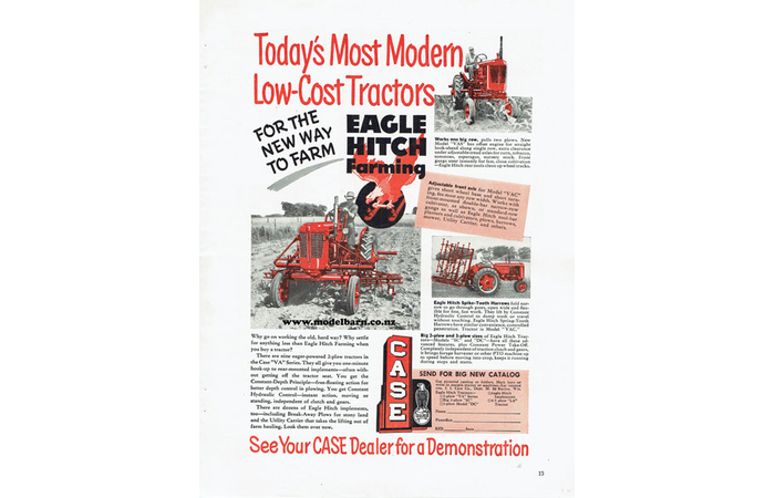 Case Eagle Hitch Farming Newspaper Advert Brochure