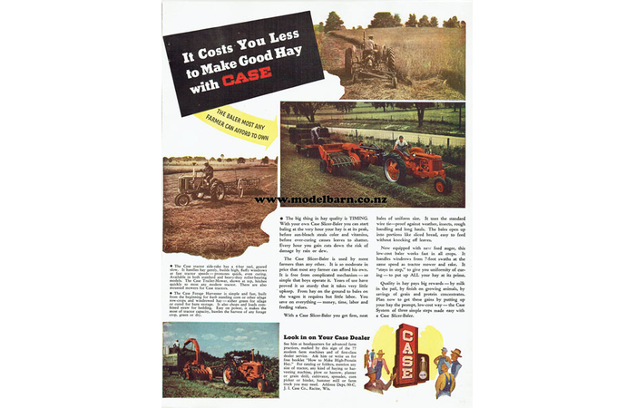 Case Hay Equipment Newspaper Advert Brochure