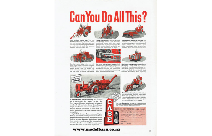 Case VA Series Tractor Newspaper Advert Brochure