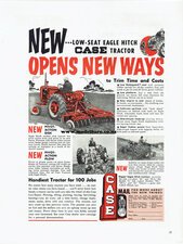 Case Low Seat Eagle Hitch Newspaper Advert Brochure-case-Model Barn