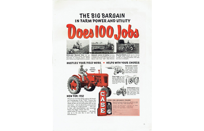 Case VAC Tractor Advert Brochure