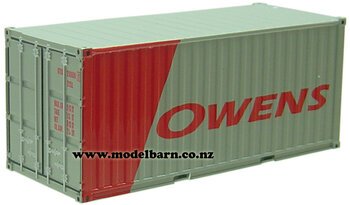 1/50 20ft Metal Shipping Container "Owens"-trailers,-containers-and-access.-Model Barn