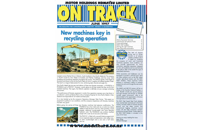 Motor Holdings Komatsu Ltd On Track Magazine June 1997