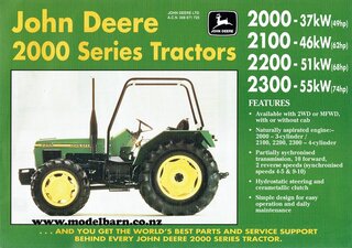 John Deere 2000 Series Tractors Sales Brochure 1994-john-deere-Model Barn