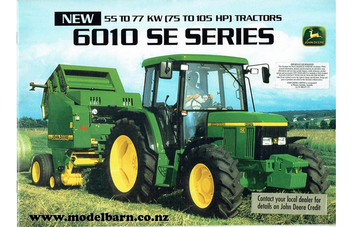 John Deere 6010 SE Series Tractors Sales Brochure