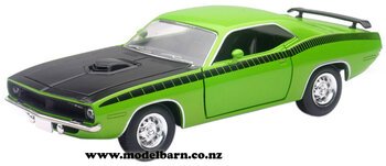 1/25 Plymouth Cuda (1970, green & black)-plymouth-Model Barn