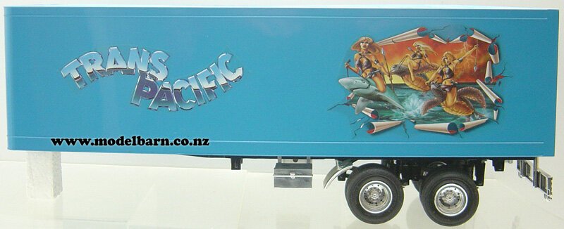 素敵な damaged, (blue, Trailer Box Semi 1/24 unboxed) Trucks - 自動車