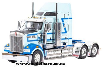 1/50 Kenworth T909 Prime Mover with Flaring & Aero Kit (light blue)-kenworth-Model Barn