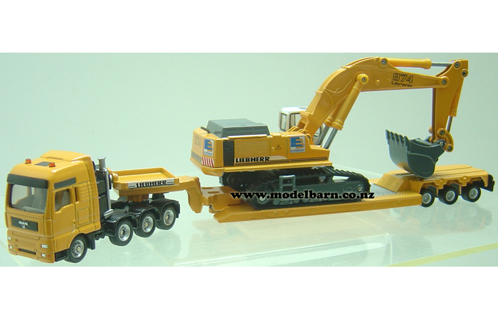 1/87 Liebherr 974 Excavator & MAN TGA Low Loader Set "Echterhoff"