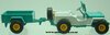 1/32 Jeep & Mini Trailer (turquoise & white, unboxed) Britains