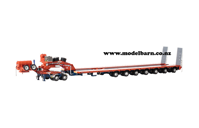 1/50 Drake 2x8 Dolly & 7x8 Steerable Trailer (orange & blue)