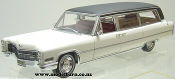 1/18 Cadillac Limousine Hearse (1966, white & black)-cadillac-Model Barn