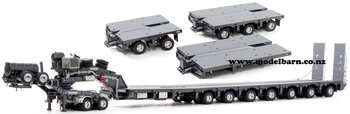 1/50 Drake 2x8 Dolly & 12x8 Steerable Low Loader Trailer (Gunmetal Grey)-trailers-Model Barn